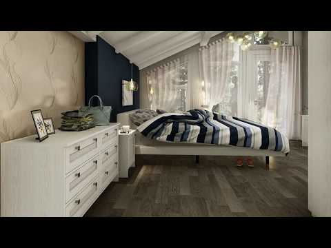 Варианты интерьера спальной комнаты на мансарде(Bedroom interior options)